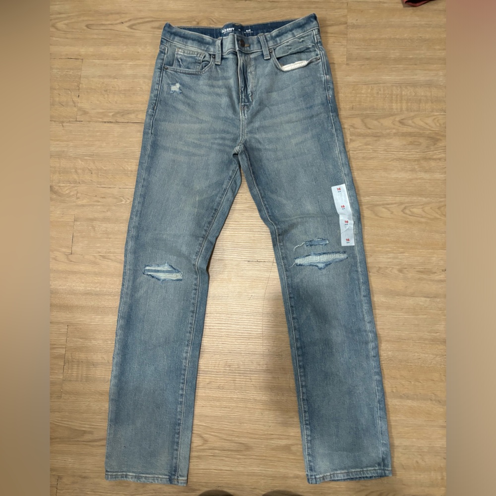 Men's Blue Distressed Jeans
